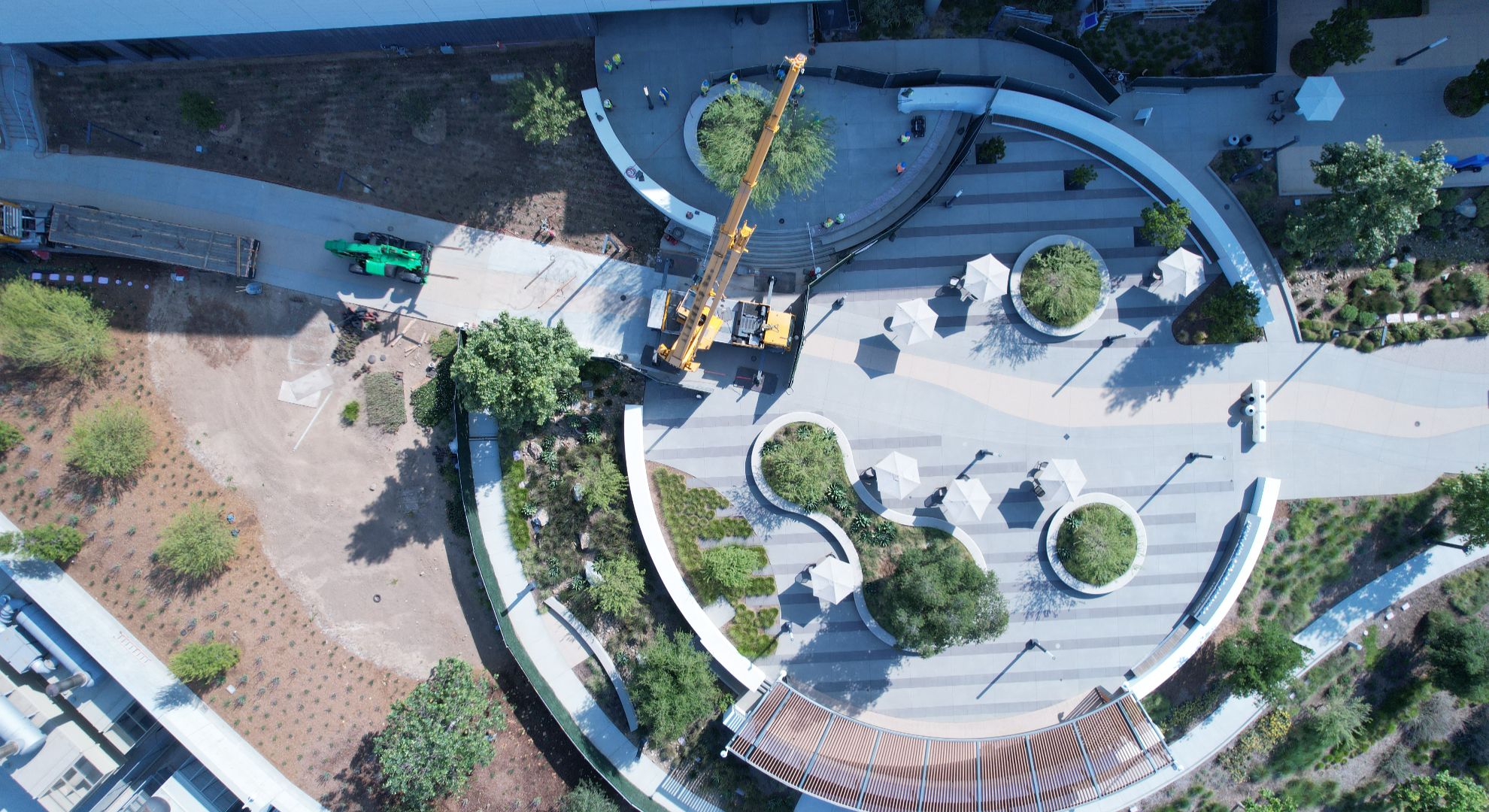 Landscape construction and outdoor space design project in California